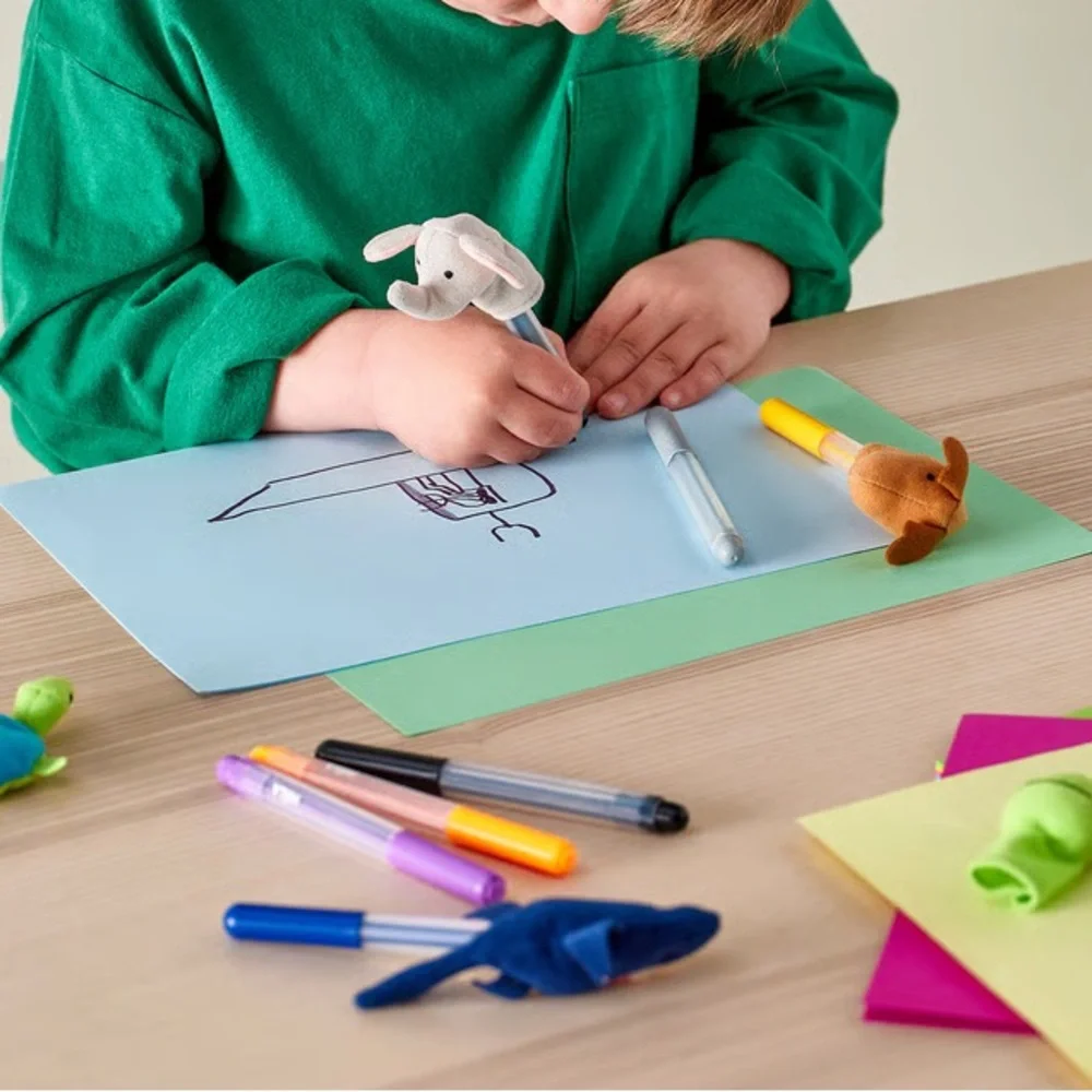 10 Colorful Animal Finger Puppets Set